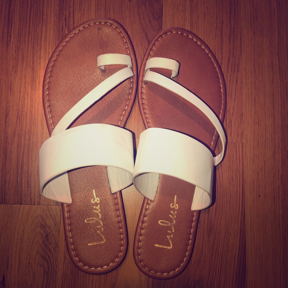 White Lulus Sandals